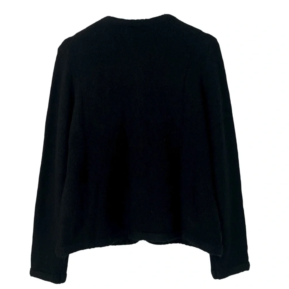J. Crew Textured Sweater Lady Jacket Black Medium NWT Classic Old Money Cocktail